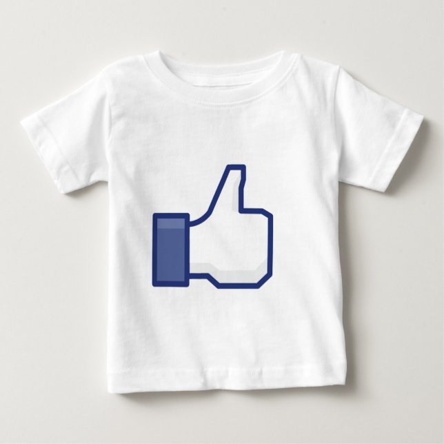 Facebook mögen Knopf Baby T-shirt (Vorderseite)