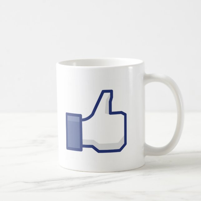 Facebook mögen Knopf Kaffeetasse (Rechts)