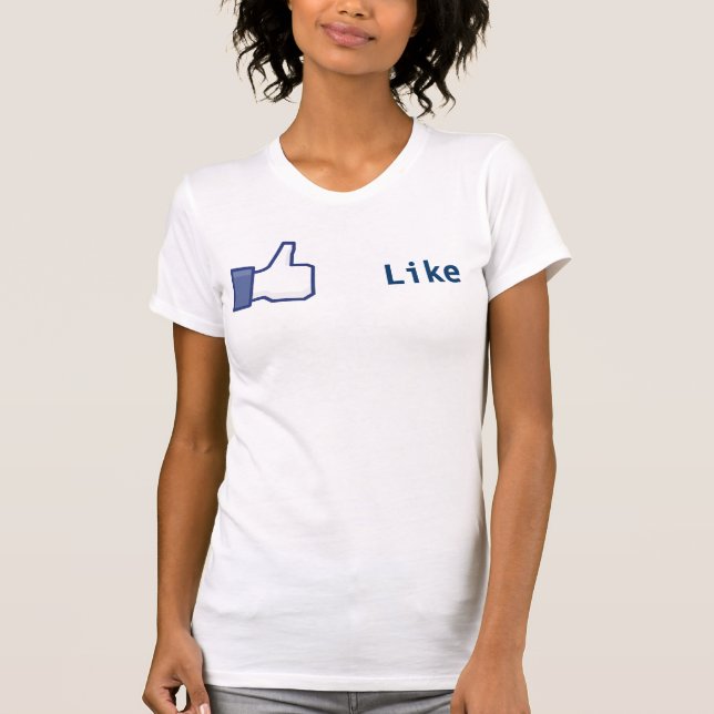 Facebook mögen Knopf-Shirt T-Shirt (Vorderseite)