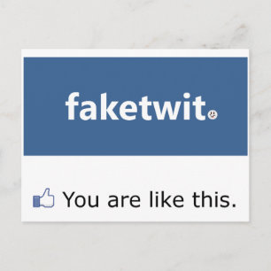 Facebook Narcissist Postkarte