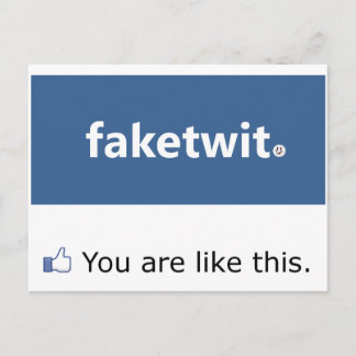 Facebook Narcissist Postkarte