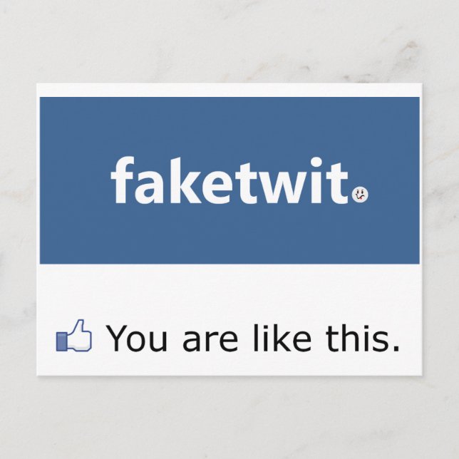 Facebook Narcissist Postkarte (Vorderseite)