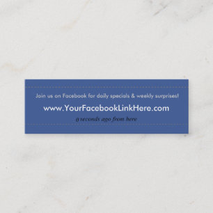 Facebook Profil-Visitenkarte *Specials blau Mini Visitenkarte