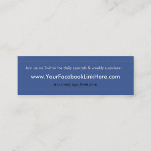 Facebook Profil-Visitenkarte *Specials blau Mini Visitenkarte