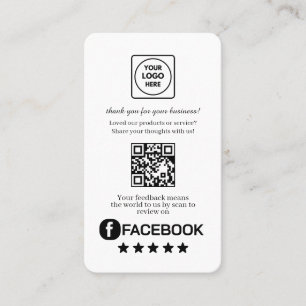 Facebook QR   Benutzerdefinierter Link für Geschäf Visitenkarte