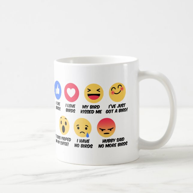 Facebook Reaktions-Vogelliebhaber Tasse (Rechts)