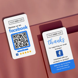Facebook Review Request Business Card Visitenkarte