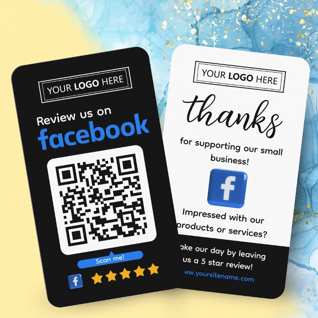 Facebook Review Request Business Card Visitenkarte (review request)