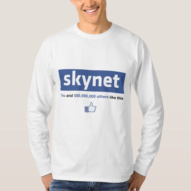 Facebook - Skynet T-Shirt (Vorderseite)