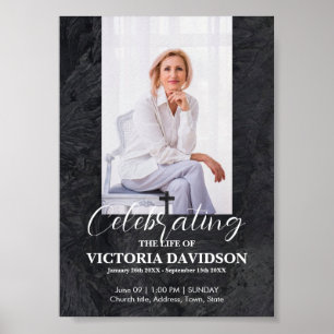 Facebook-Todesanzeigen-Beitrag Schwarzer Stein Poster