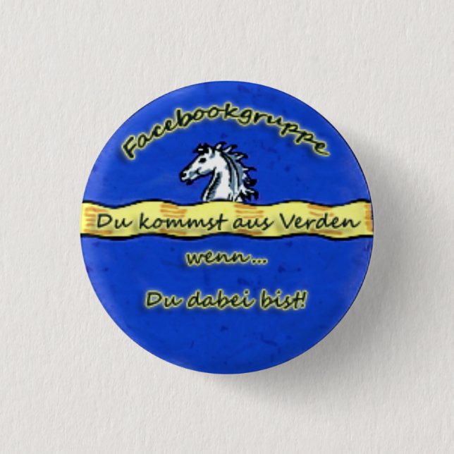 Facebookgruppe - Du kommst aus Verden wenn... Button (Vorderseite)