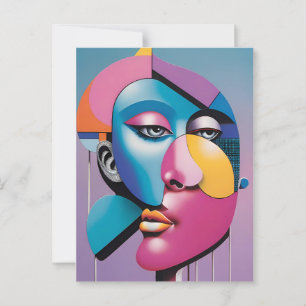 Faced Postkarte