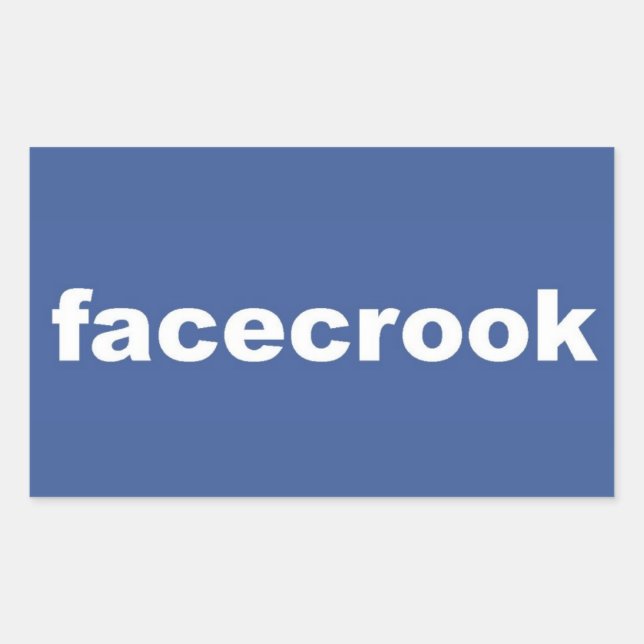 Facekrook Rechteckiger Aufkleber (Vorderseite)