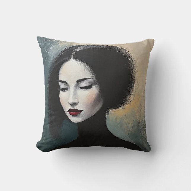 Faceless Beauty Portrait Painting Kissen (Vorderseite)