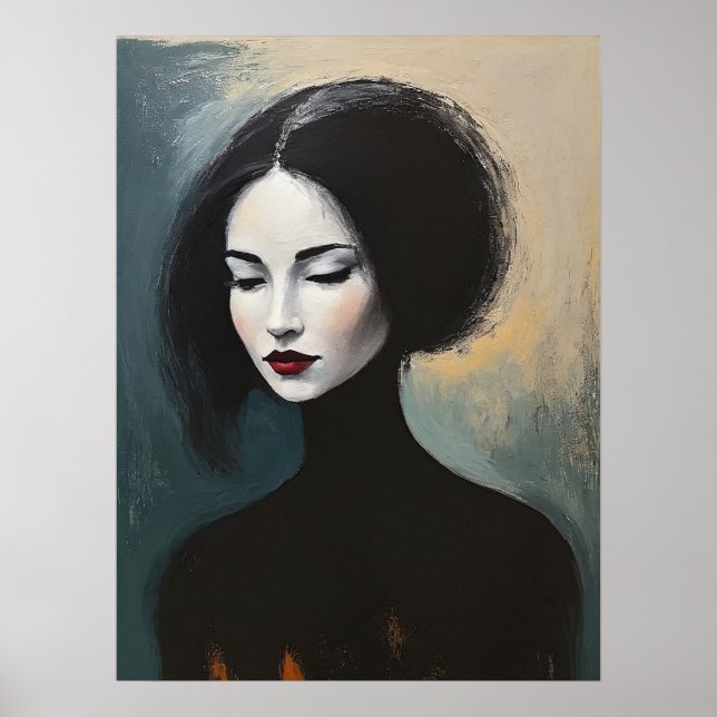 Faceless Beauty Portrait Painting Poster (Vorne)