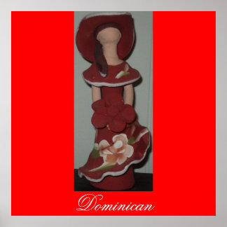 Faceless Dominikanische Keramik Doll, Muneca sin R Poster