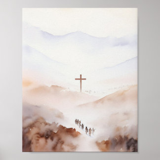 Faceless Jesus Art - Minimalistische Christliche Z Poster