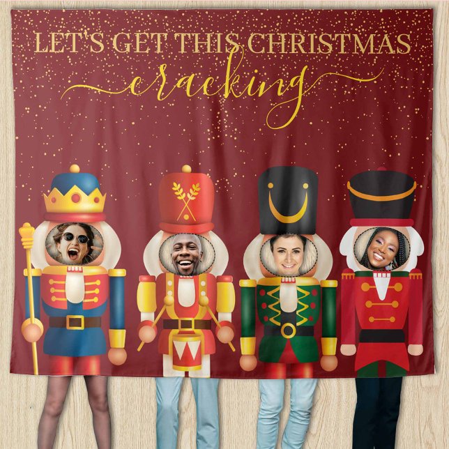 Faceless Nutcracker Red Christmas Foto Hintergrund Wandteppich (Von Creator hochgeladen)