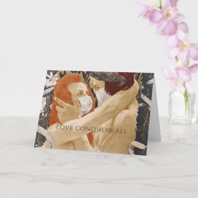 Facemasken für den Valentinstag Karte (Orchidee)