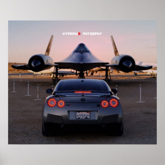 "Faceoff" Nissan GT-R Übernahme einer SR-71 Poster