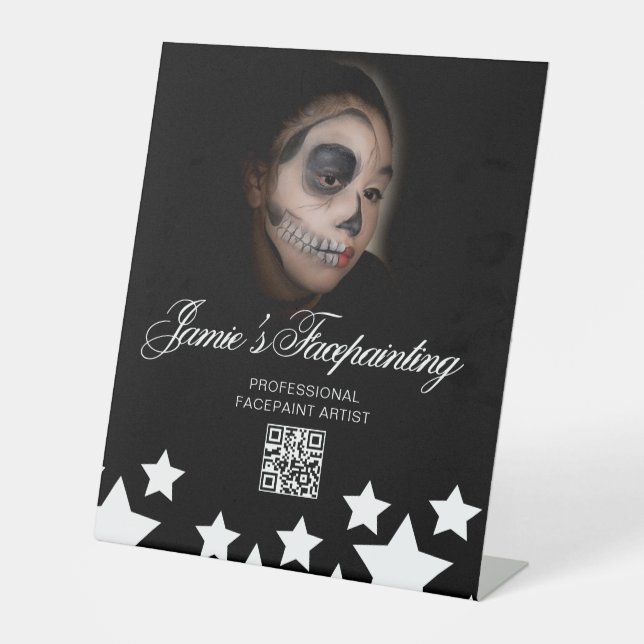 Facepainter Clown-Kindermiete Sockelschild (Vorderseite)