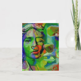 Faces computer art Mark Westerfield, card Karte