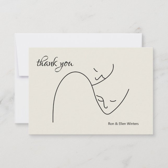 Faces Dankeschön-Karte Dankeskarte (Vorderseite)