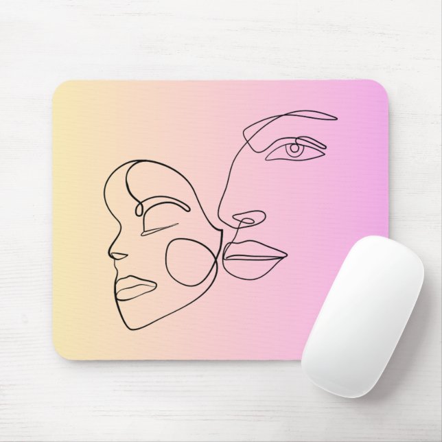 Faces Mouse Pad Mousepad (Mit Mouse)