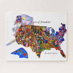 Faces of Freedom USA Map Puzzle