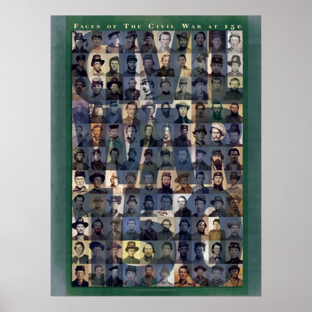 Faces of the Zivil War 150 Art Poster (Vorne)