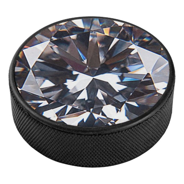 Faceted Elegant Diamond Gem Image Eishockey Puck (3/4)