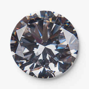 Faceted Elegant Diamond Gem Image Pappteller