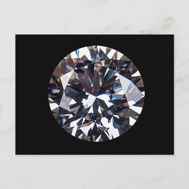 Faceted Elegant Diamond Gem Image Postkarte (Vorderseite)