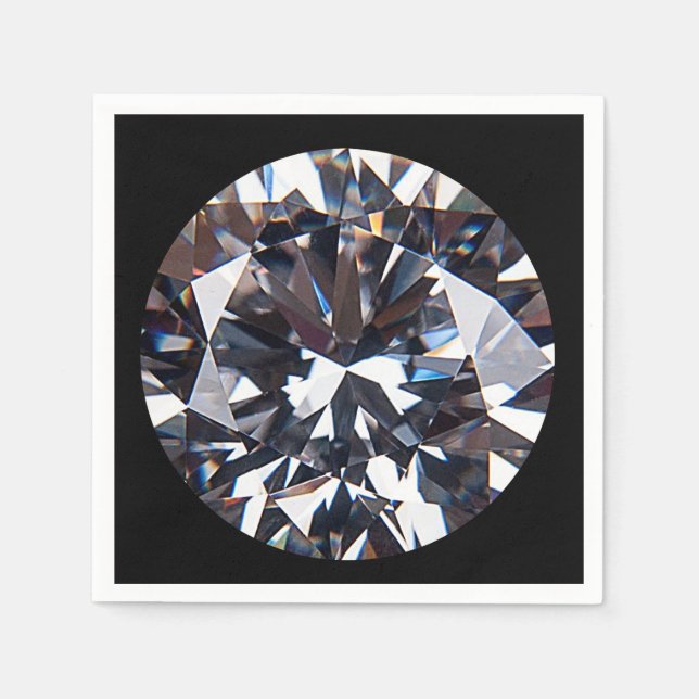 Faceted Elegant Diamond Gem Image Serviette (Vorderseite)