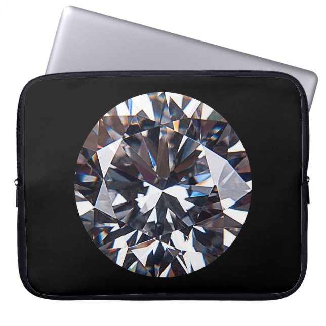 Faceted Elegant Diamond Gem Laptopschutzhülle (Vorderseite)
