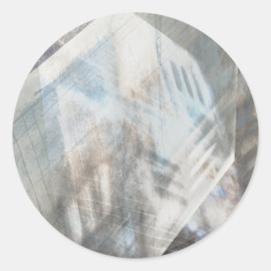 Facettierte Illusion IV Runder Aufkleber