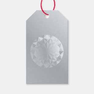 Facettiertes Edelstein-Aluminiumgrau Geschenkanhänger