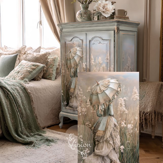 Fach der Träume Romantisches Portrait & Parasol Seidenpapier (Field of Dreams, Portrait & Parasol, Elegant Lady, French Bouffant, Perennials Floral Decoupage.)