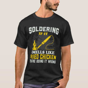 Facharbeiter Hühnchen Löten Elektriker T-Shirt