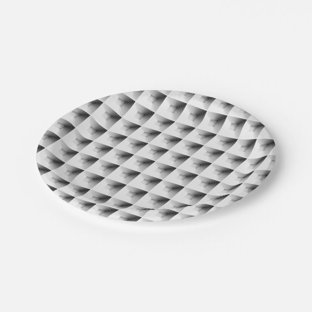 Fachdesign in Grau... Pappteller (Schrägansicht)