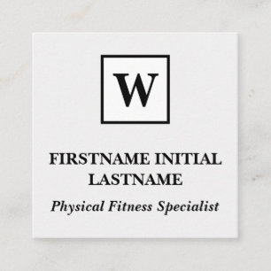 Fachkarte für klassische physische Fitness Quadratische Visitenkarte