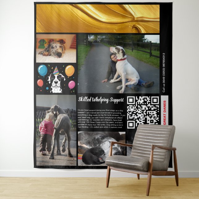 Fachkundige Geburtshilfe Wandteppich (Beispiel)