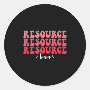Fachlehrer für Bildung im Groovy Resource Team Runder Aufkleber
