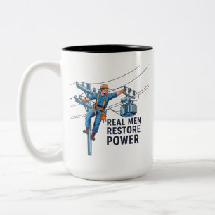 Fachmann für Freileitungsmonteure Zweifarbige Tasse