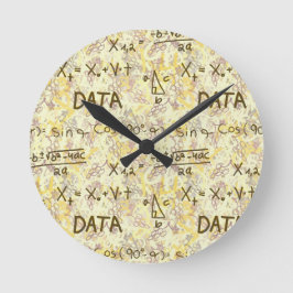 Fachwand für Data Science und Statistik Runde Wanduhr