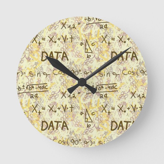 Fachwand für Data Science und Statistik Runde Wanduhr (Vorderseite)