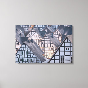Fachwerkhäuser in Freudenberg Leinwanddruck