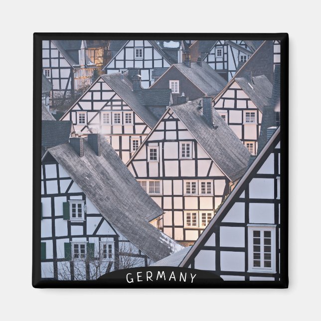 Fachwerkhäuser in Freudenberg Magnet (Vorne)