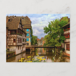 Fachwerkhäuser in Petite France, Straßburg, Postkarte