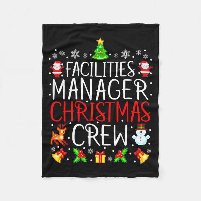 Facilities Manager Christmas Crew Matching Xmas  Fleecedecke (Vorderseite)